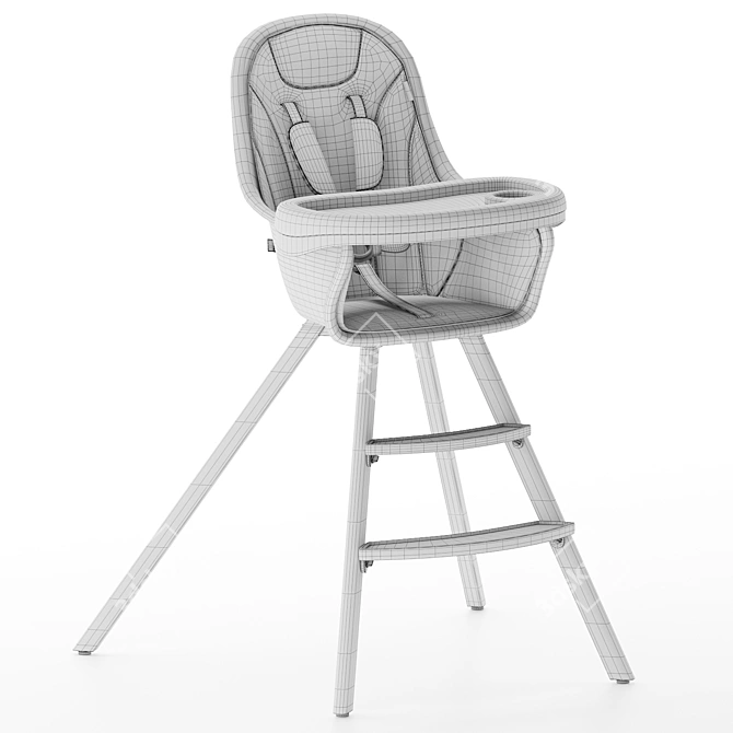 Evolur Zoodle: 3-in-1 High Chair 3D model image 4