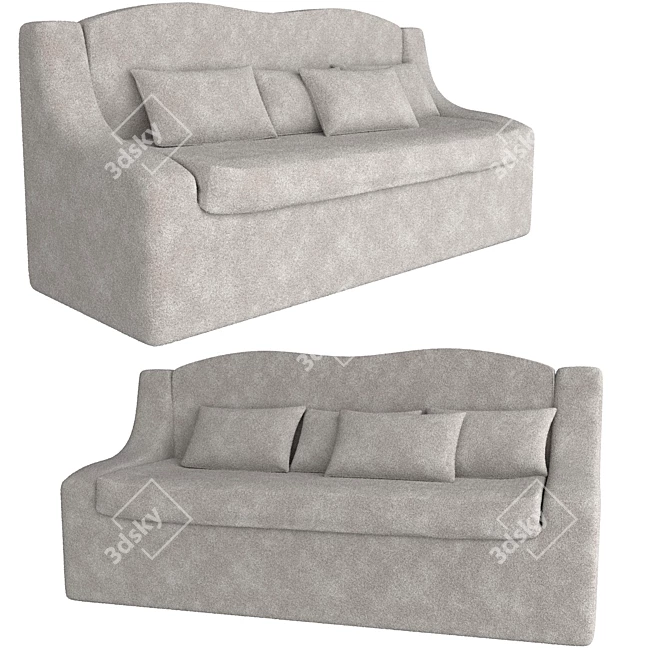 3x Soft Sofa Set 3D model image 1