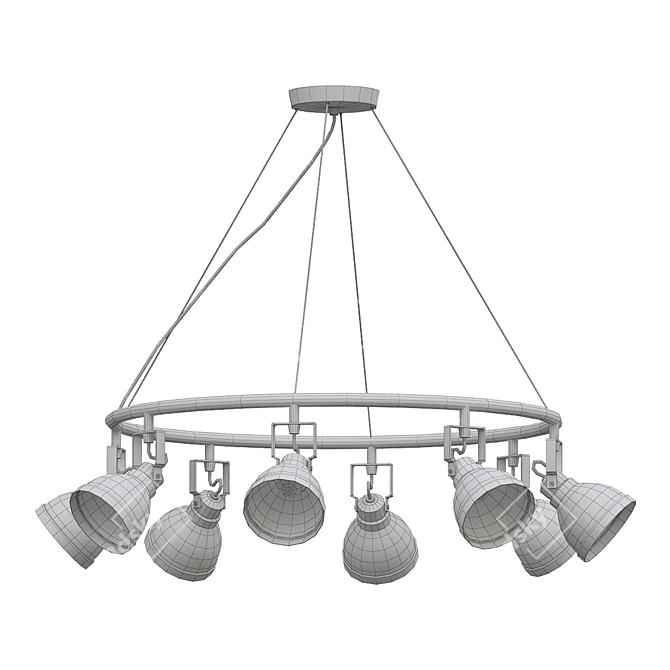 Freya Roslyn Pendant Light 3D model image 2