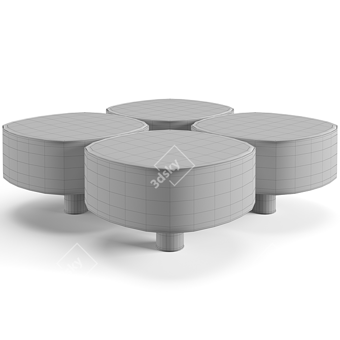 Luxury Fendi Casa Coffee Tables 3D model image 8