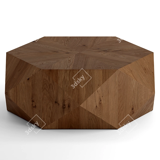 Volker Honey Coffee Table - Exquisite Wood & Polys 3D model image 2