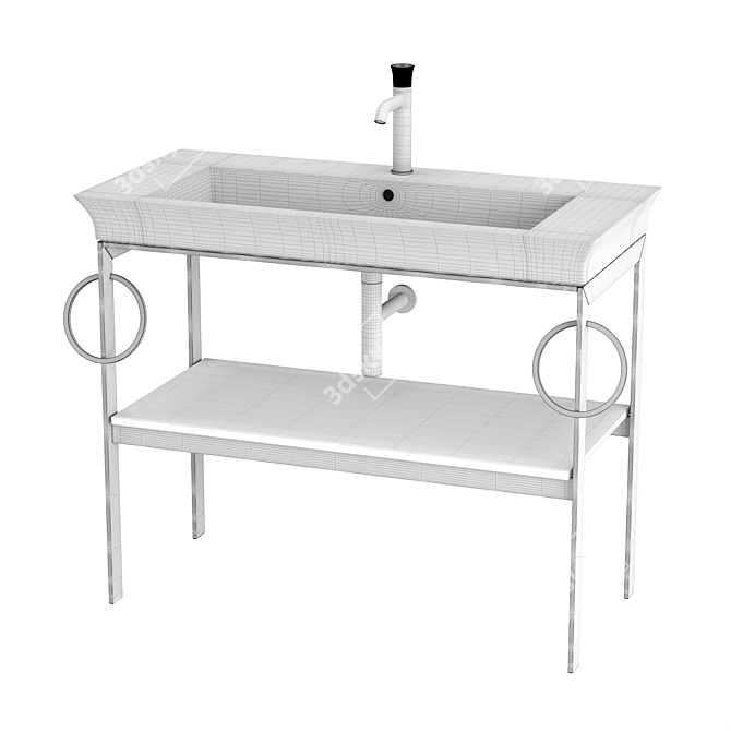 DURAVIT White Tulip Metal Console - WT4547B 3D model image 4