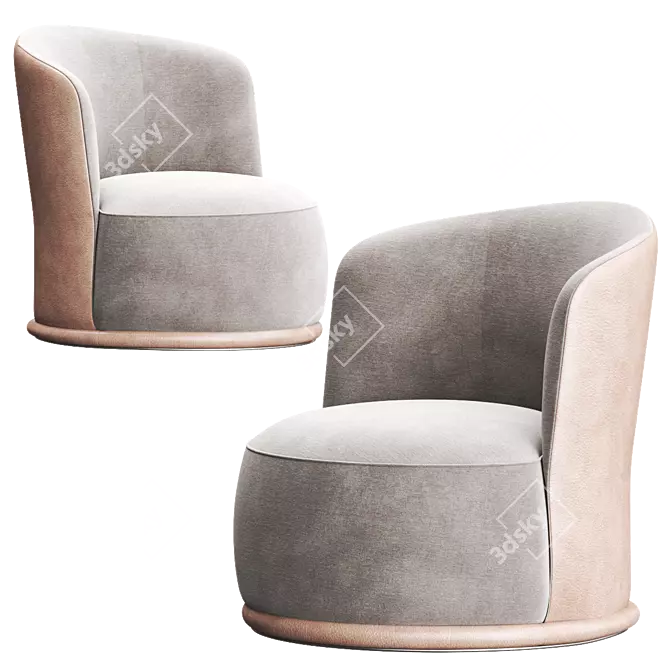 BLUES Easy Chair: Turri Deluxe Comfort 3D model image 4