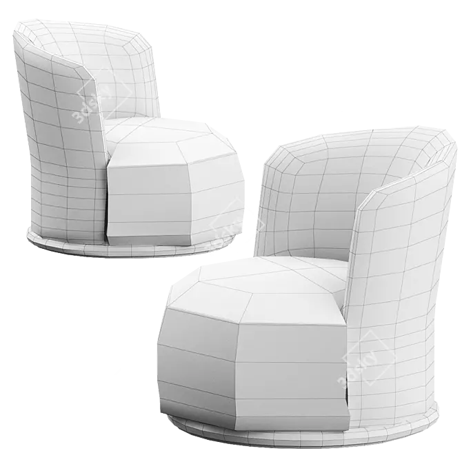 BLUES Easy Chair: Turri Deluxe Comfort 3D model image 5