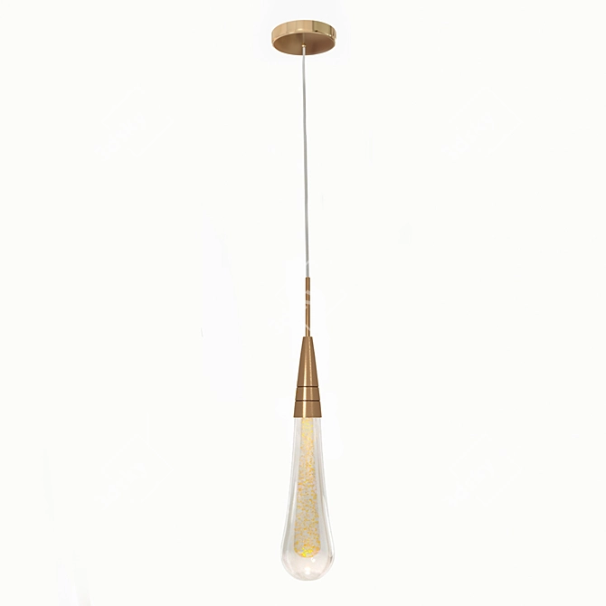 Elegant Crystal Pendant Lamp 3D model image 1