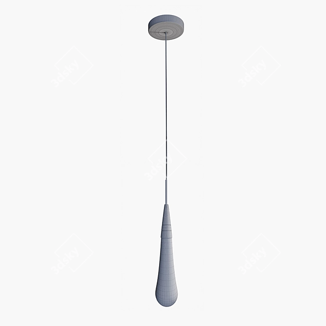 Elegant Crystal Pendant Lamp 3D model image 3