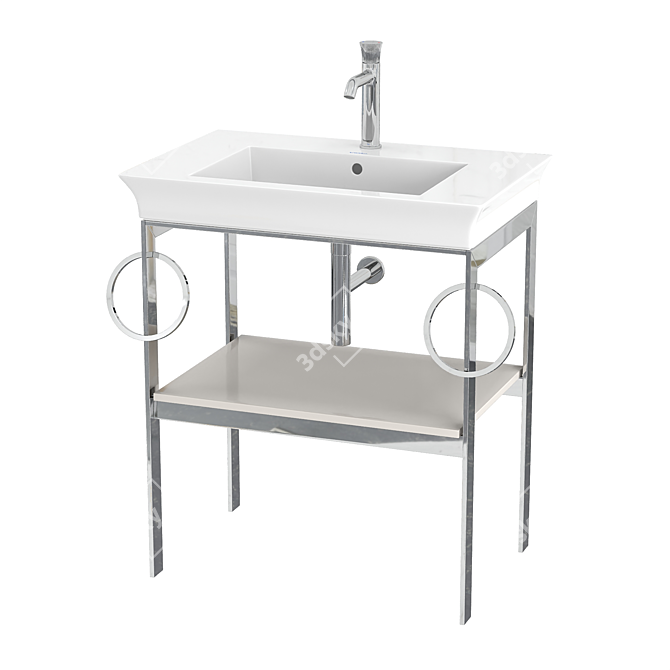 DURAVIT White Tulip Metal Floor Console 3D model image 3