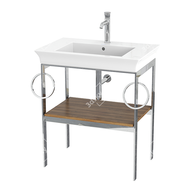 DURAVIT White Tulip Metal Floor Console 3D model image 4