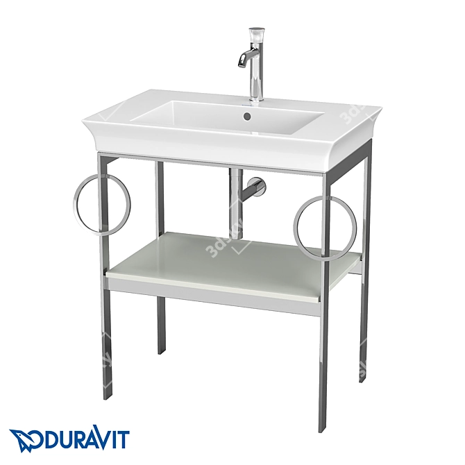 DURAVIT White Tulip Metal Floor Console 3D model image 6