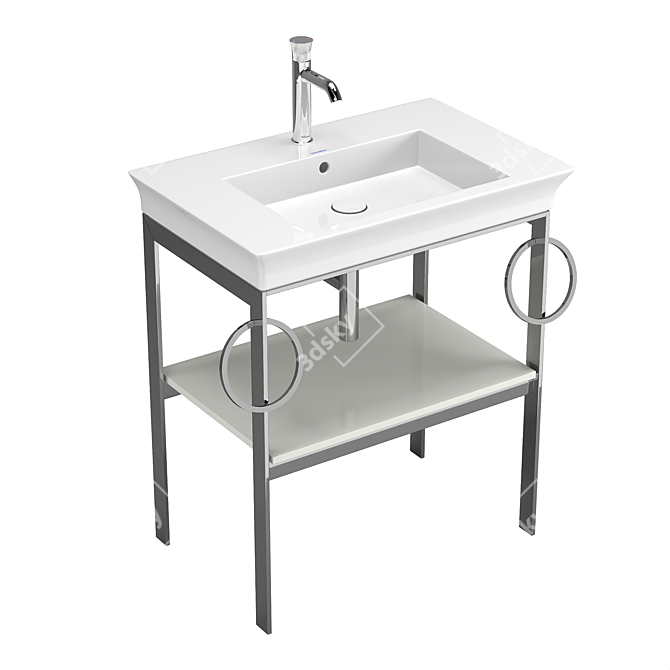 DURAVIT White Tulip Metal Floor Console 3D model image 7