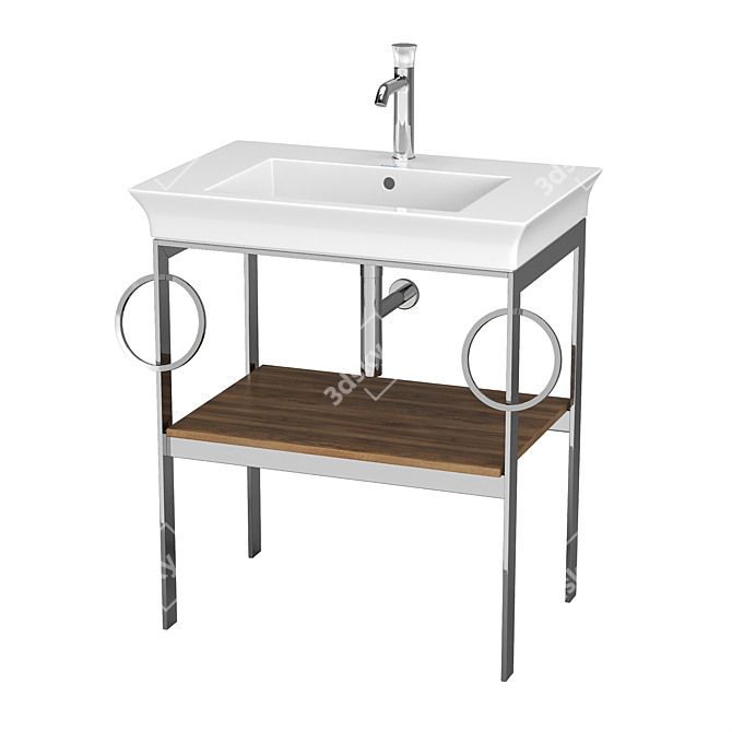 DURAVIT White Tulip Metal Floor Console 3D model image 9