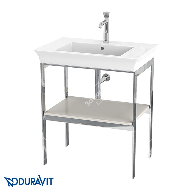 DURAVIT White Tulip Metal Floor Console 3D model image 1