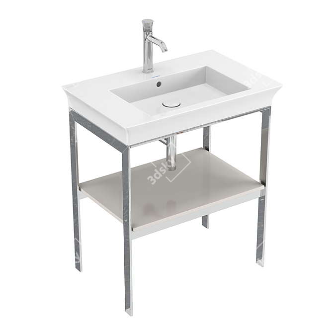 DURAVIT White Tulip Metal Floor Console 3D model image 2