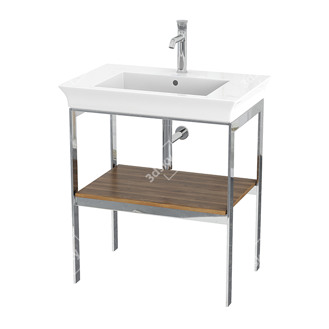 DURAVIT White Tulip Metal Floor Console 3D model image 4