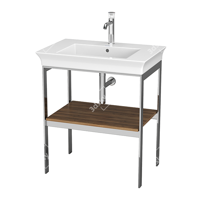 DURAVIT White Tulip Metal Floor Console 3D model image 9