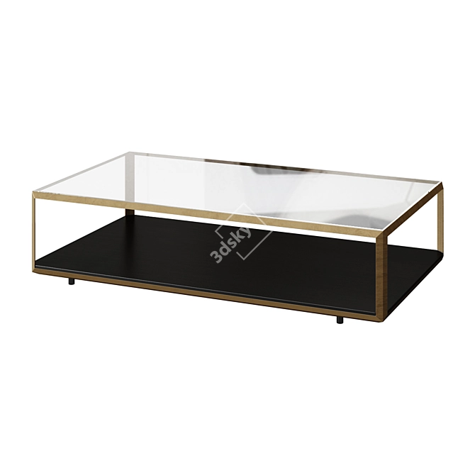 Doncaster 56" Shagreen Coffee Table 3D model image 1