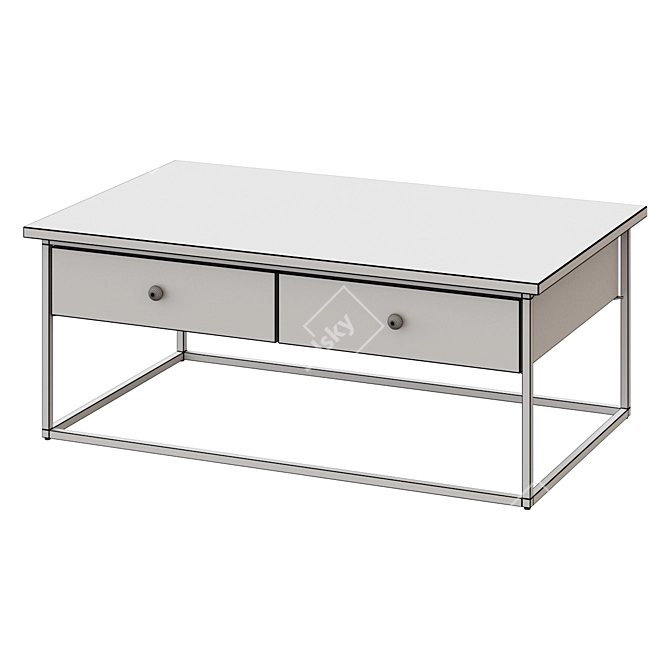 Pottery Barn Sanford Coffee Table 3D model image 2