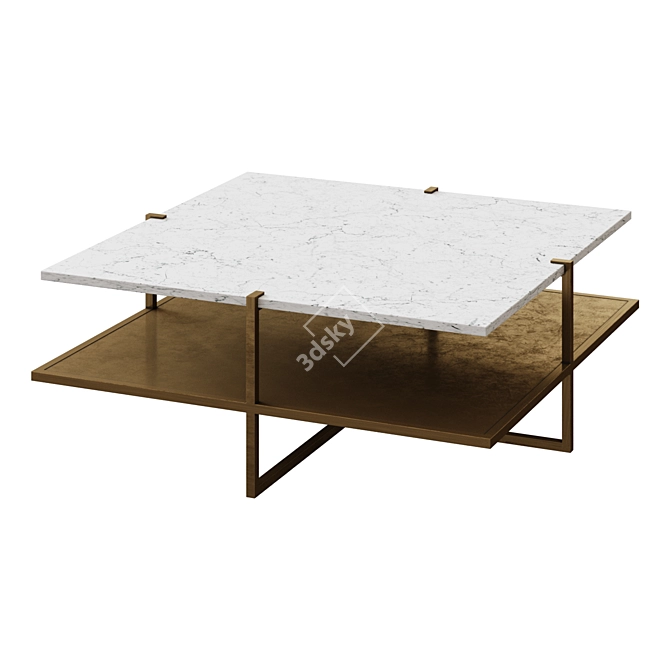 Luxury Marble Coffee Table 3D model image 1