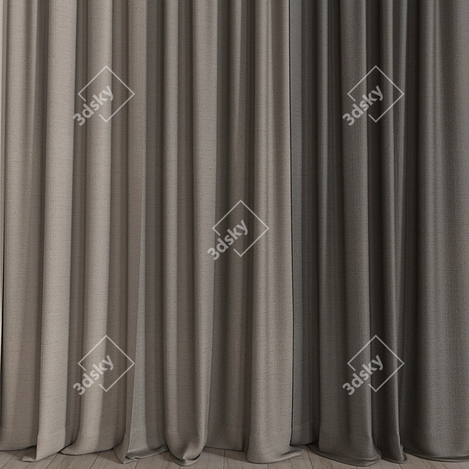 Elegant Curtain Design 3D model image 2