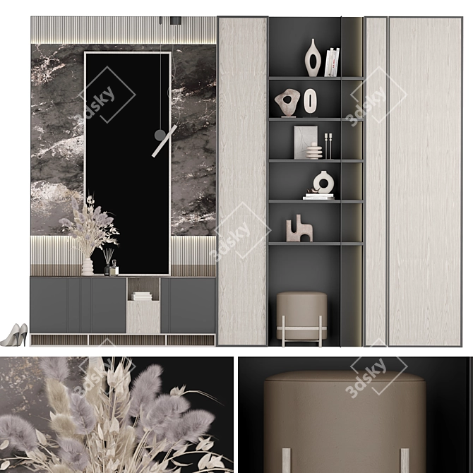 Modern Hallway Set: Sleek & Stylish 3D model image 2