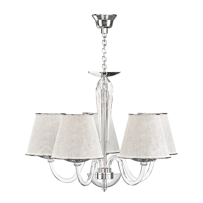 Elegant Crystal Chandelier 70cm 3D model image 3