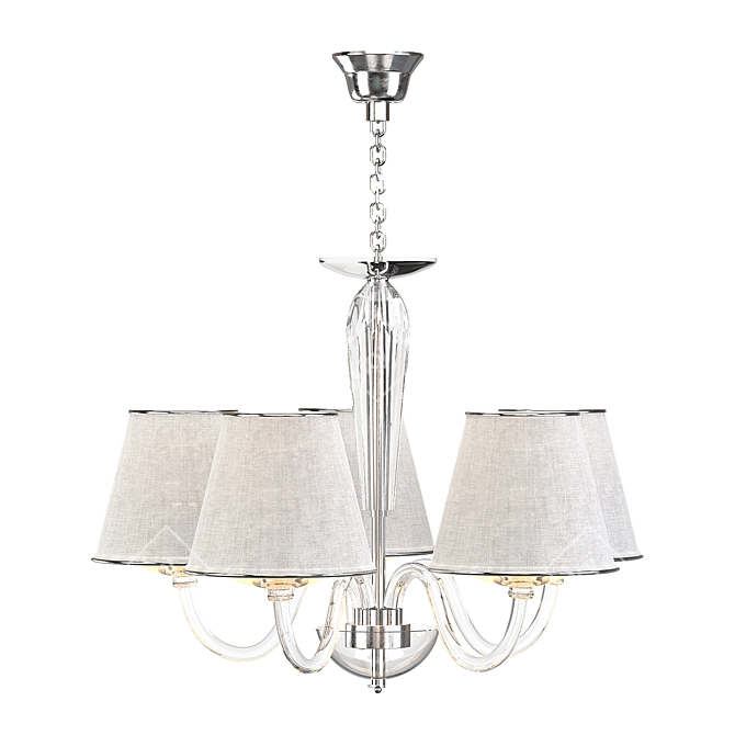 Elegant Crystal Chandelier 70cm 3D model image 4