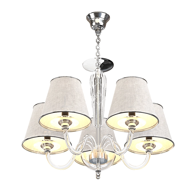 Elegant Crystal Chandelier 70cm 3D model image 5