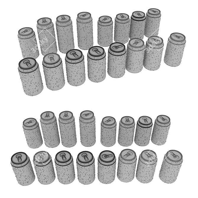 Canned Beverage Assortment 3D model image 2