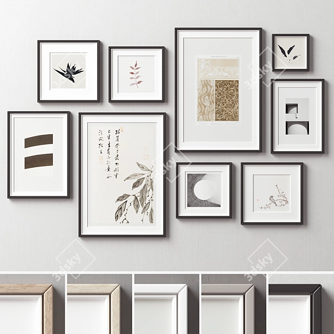 Diverse Frames Set - 9 Options 3D model image 1