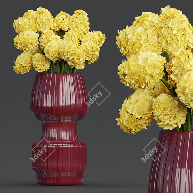 Elegant Hydrangea Bouquet: Vol 82 3D model image 1