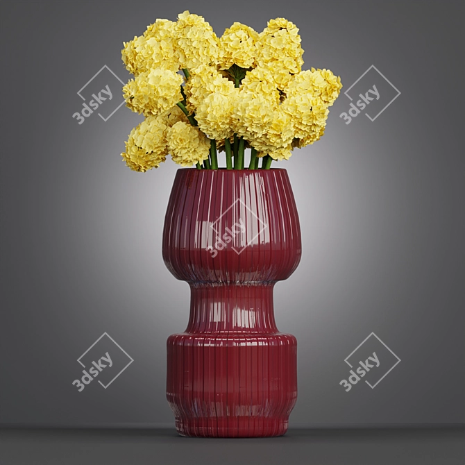 Elegant Hydrangea Bouquet: Vol 82 3D model image 2