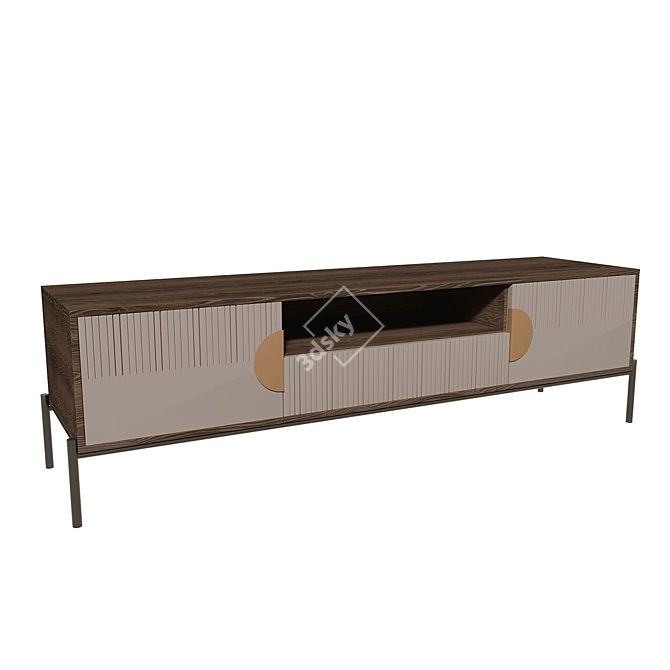 Bergamo TV Stand: Stylish and Functional 3D model image 1