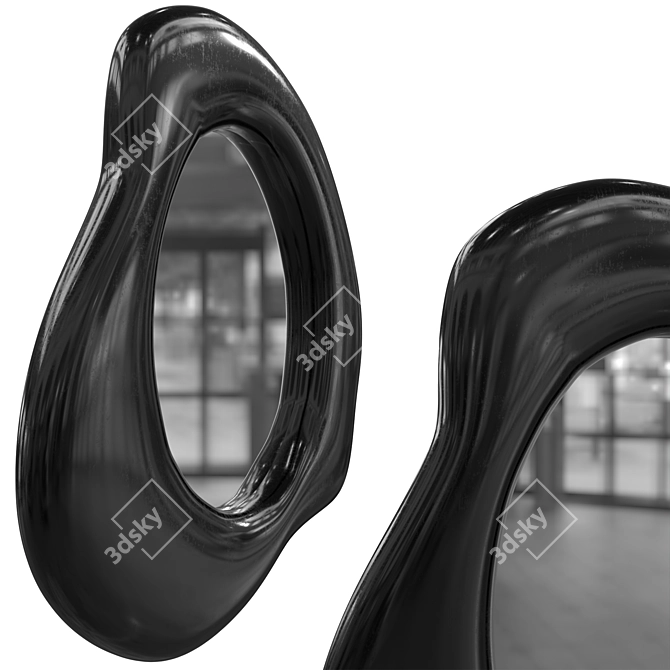Elegant Reflective Charm: Decorative Mirror 3D model image 6