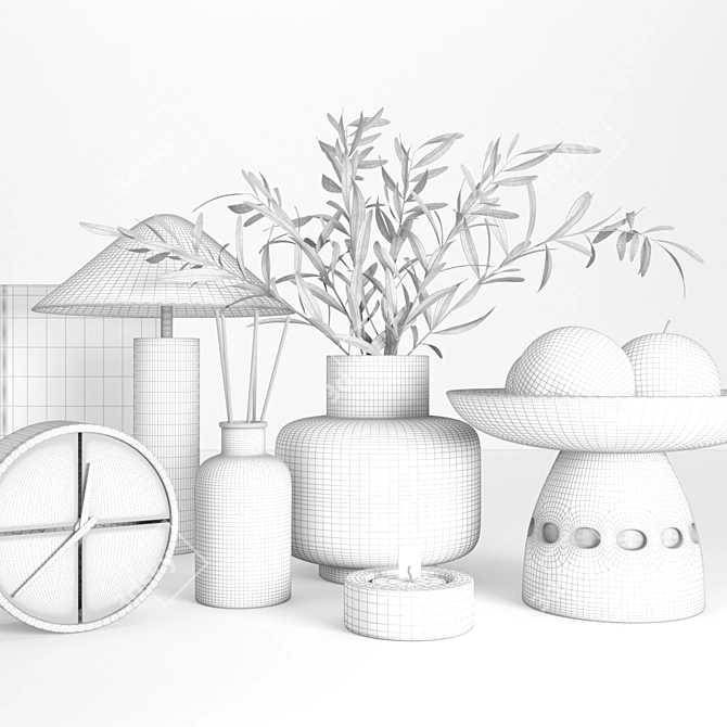 3D Decorative Bouquet Set 3D model image 4