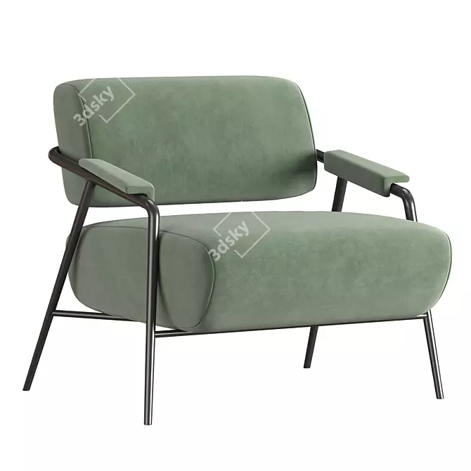 Potocco Stay Armchair 3D model image 1