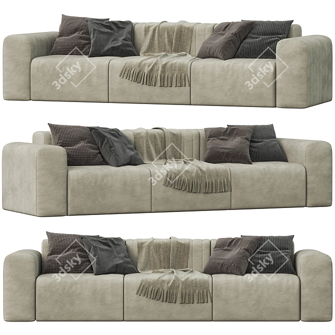 NORR 11RIFF Contemporary Sofa 3D model image 1