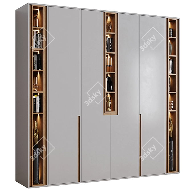 Modern Style Wardrobes with Integrated Handles 3D model image 2