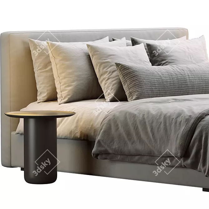 Modern Modena Bed: Sleek Design, Superior Quality 3D model image 3