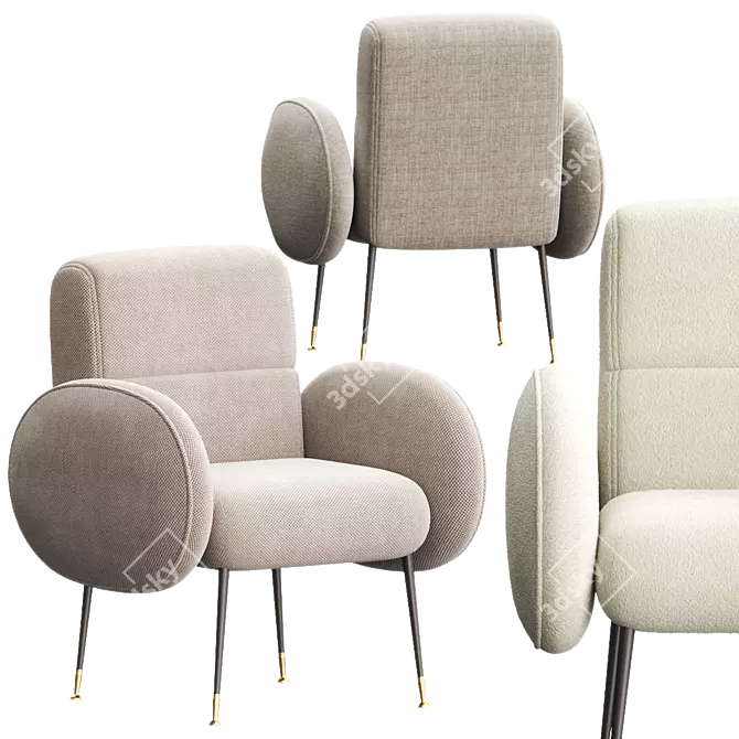 MARCO Modern Easy Chair 3D model image 5