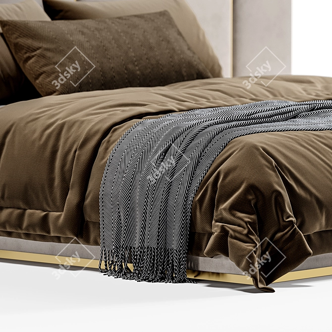 Luxury Fendi Delano Bed 3D model image 3