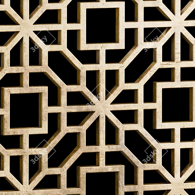 Decorative Square Panels Set 3D model image 3