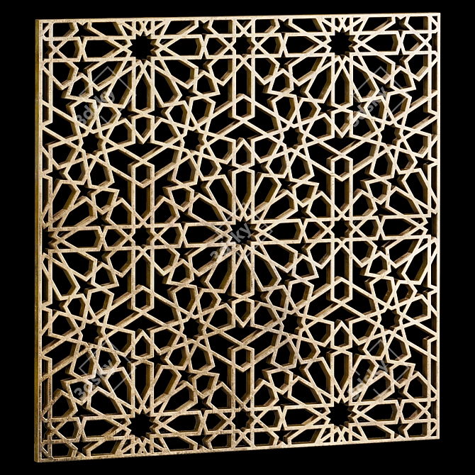 Decorative Square Panels Set 3D model image 5