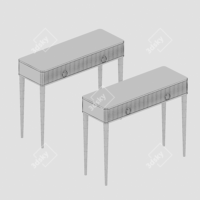 Elegant Caesar Console Table 3D model image 4