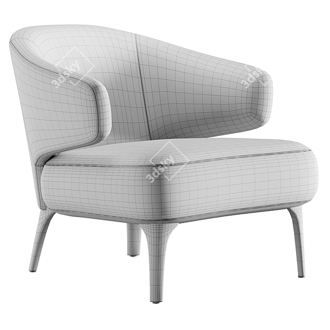 Sleek Minotti Armchair with Stunning Design 3D model image 6