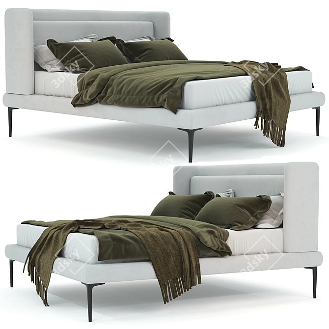 BoConcept Austin Bed: Modern Elegance for Your Bedroom 3D model image 1