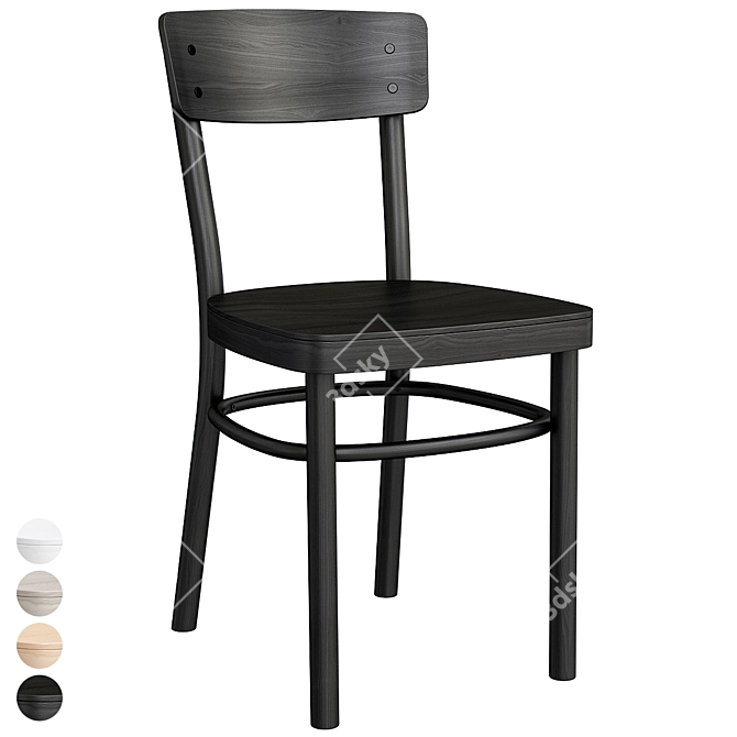 Idolf Chair: Black, Stylish Seating 3D model image 1