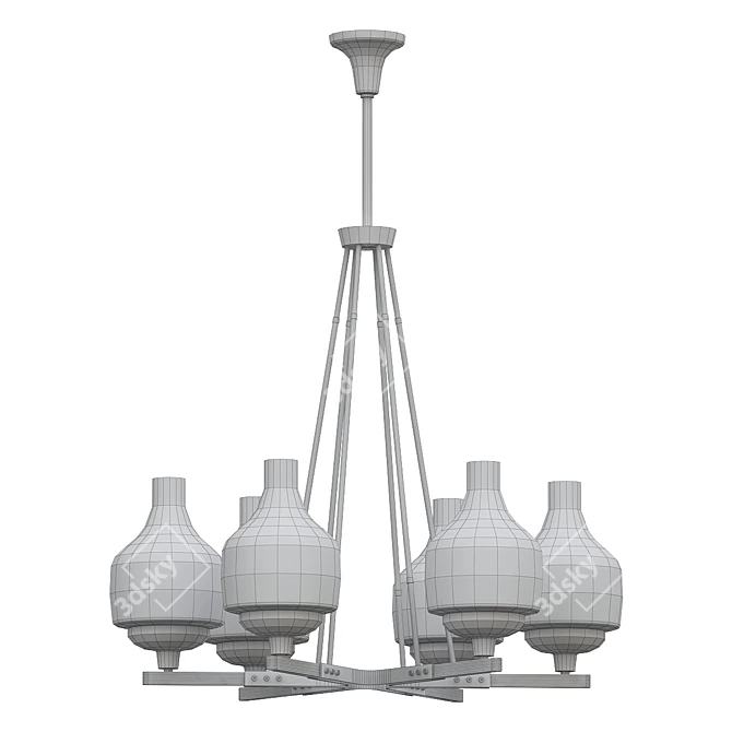 Mid-Century Stilnovo Ceiling Light 3D model image 2