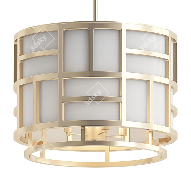 Deco Gold Chandelier by Libby Langdon 3D model image 1