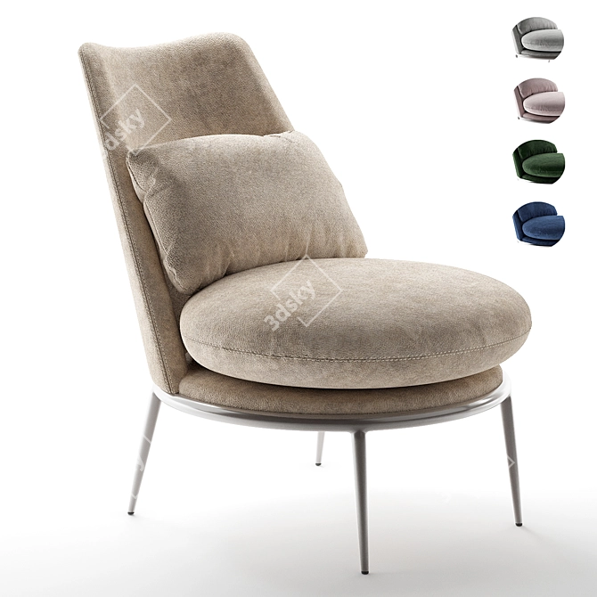 Contemporary Cantori Aurora Armchair 3D model image 1