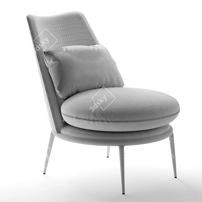 Contemporary Cantori Aurora Armchair 3D model image 6